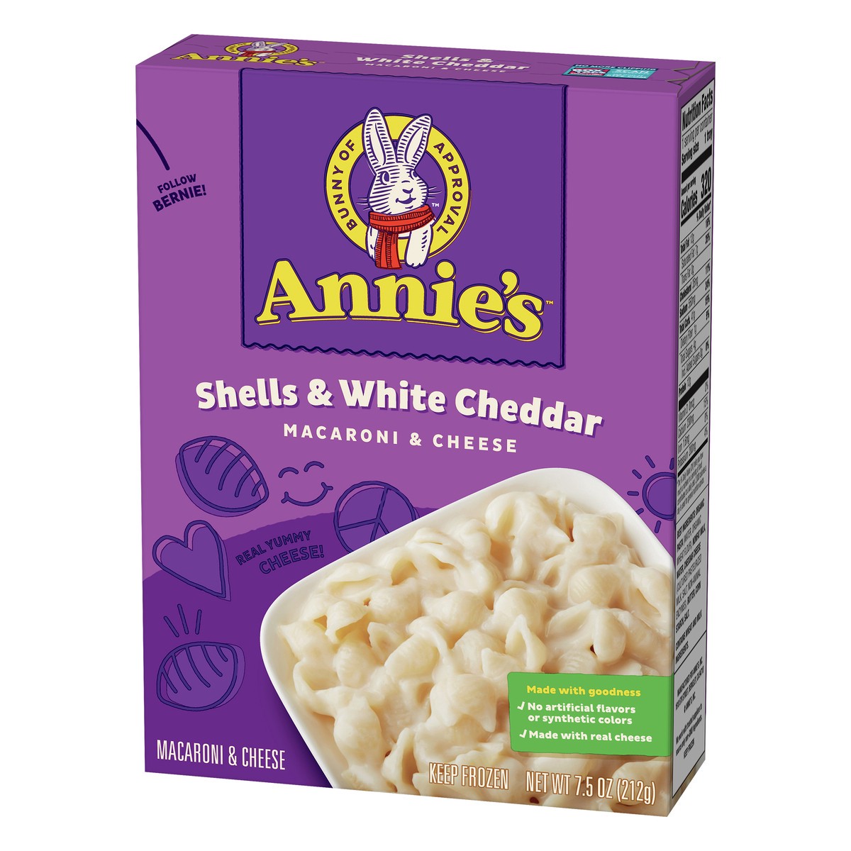 slide 9 of 12, Annie's Shells & White Cheddar Macaroni & Cheese 7.5 oz, 1 ct