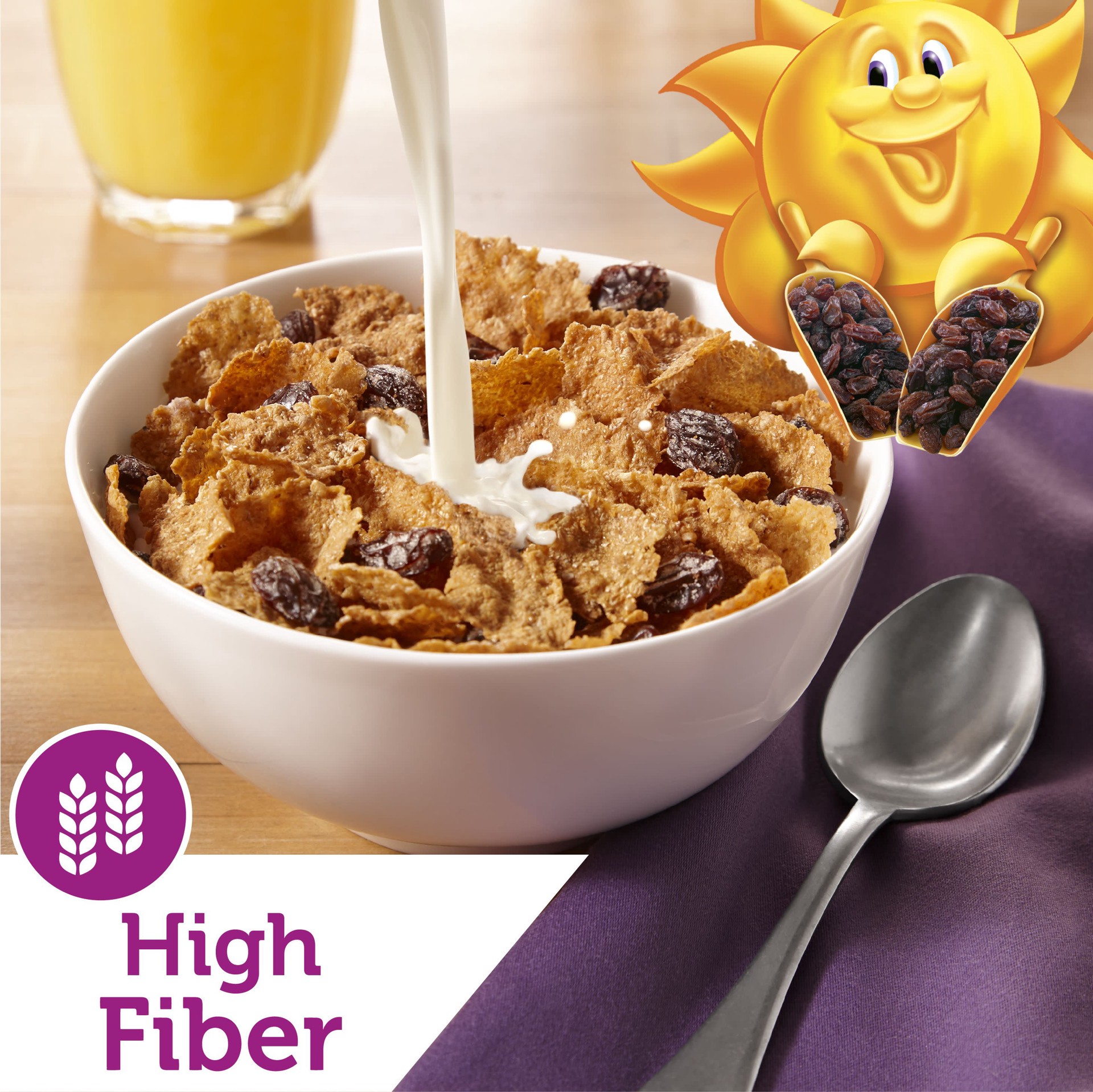 slide 4 of 5, Raisin Bran Kellogg's Raisin Bran Breakfast Cereal Original, Fiber Cereal, 22.1 oz, 22.1 oz