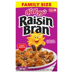Kellogg''s Raisin Bran Breakfast Cereal, Fiber Cereal, Family Breakfast, Family Size, Original, 22.1oz Box (1 Box)
