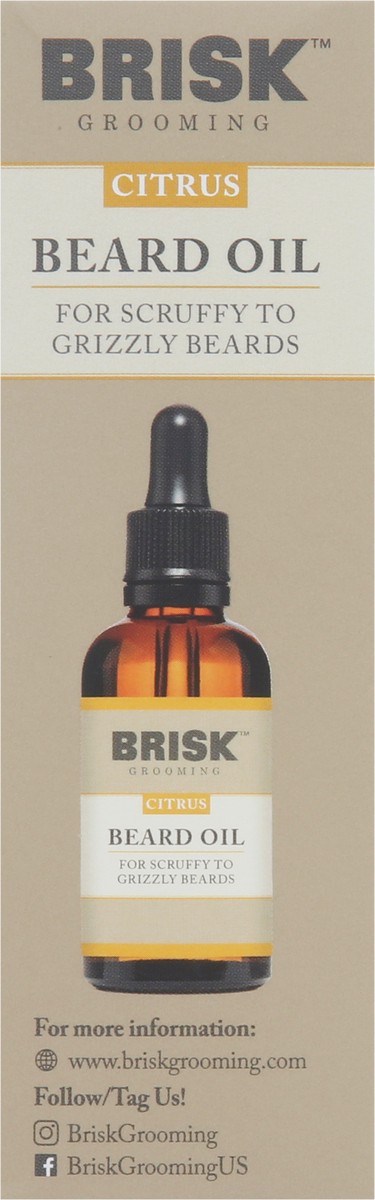 slide 9 of 9, Brisk Grooming Citrus Beard Oil 1.7 fl oz, 1.7 fl oz