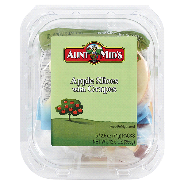 slide 1 of 1, Aunt Mid's Apple Slices with Grapes, 12.5 oz