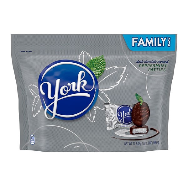 slide 1 of 4, York Chocolate Candy, Dark Chocolate, Peppermint, 17.3 oz