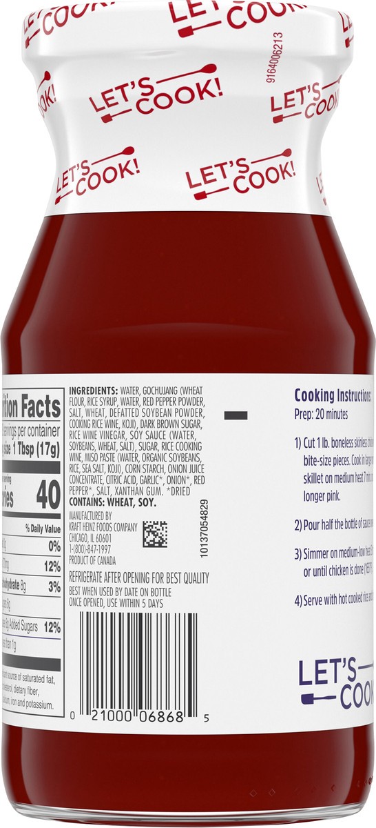 slide 11 of 13, Food Network Inspirations Korean Gochujang Cooking Sauce, 17 oz Bottle, 17 oz