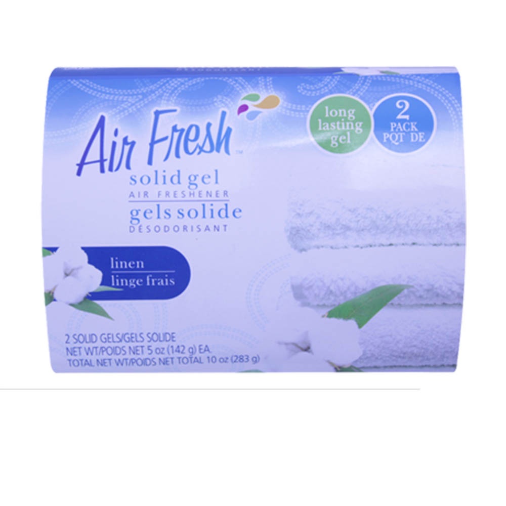 slide 1 of 1, Air Fresh Solid Gel Air Freshener, Linen, 2 ct