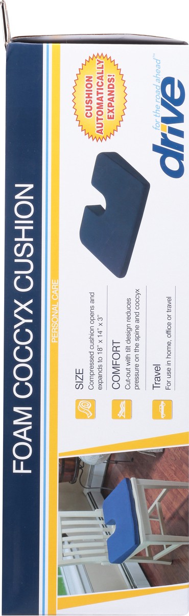 slide 2 of 9, Drive Foam Coccyx Personal Care Cushion 1 ea, 1 ct