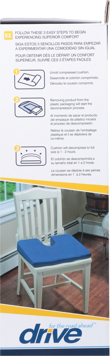 slide 3 of 9, Drive Foam Coccyx Personal Care Cushion 1 ea, 1 ct