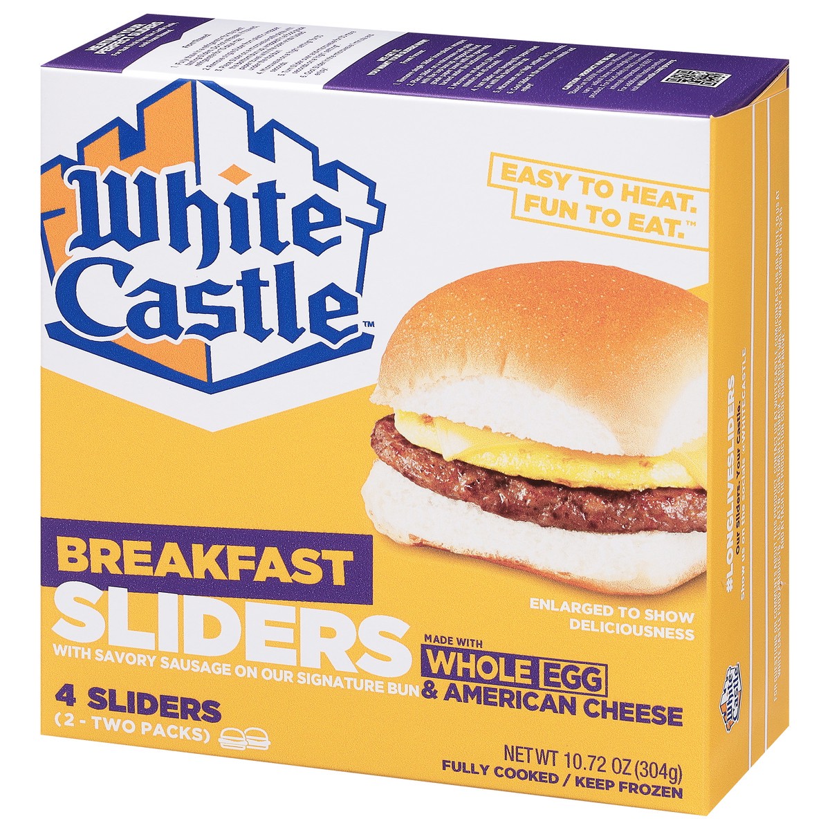 slide 3 of 9, White Castle Sausage Egg Cheese Slid, 4 ct