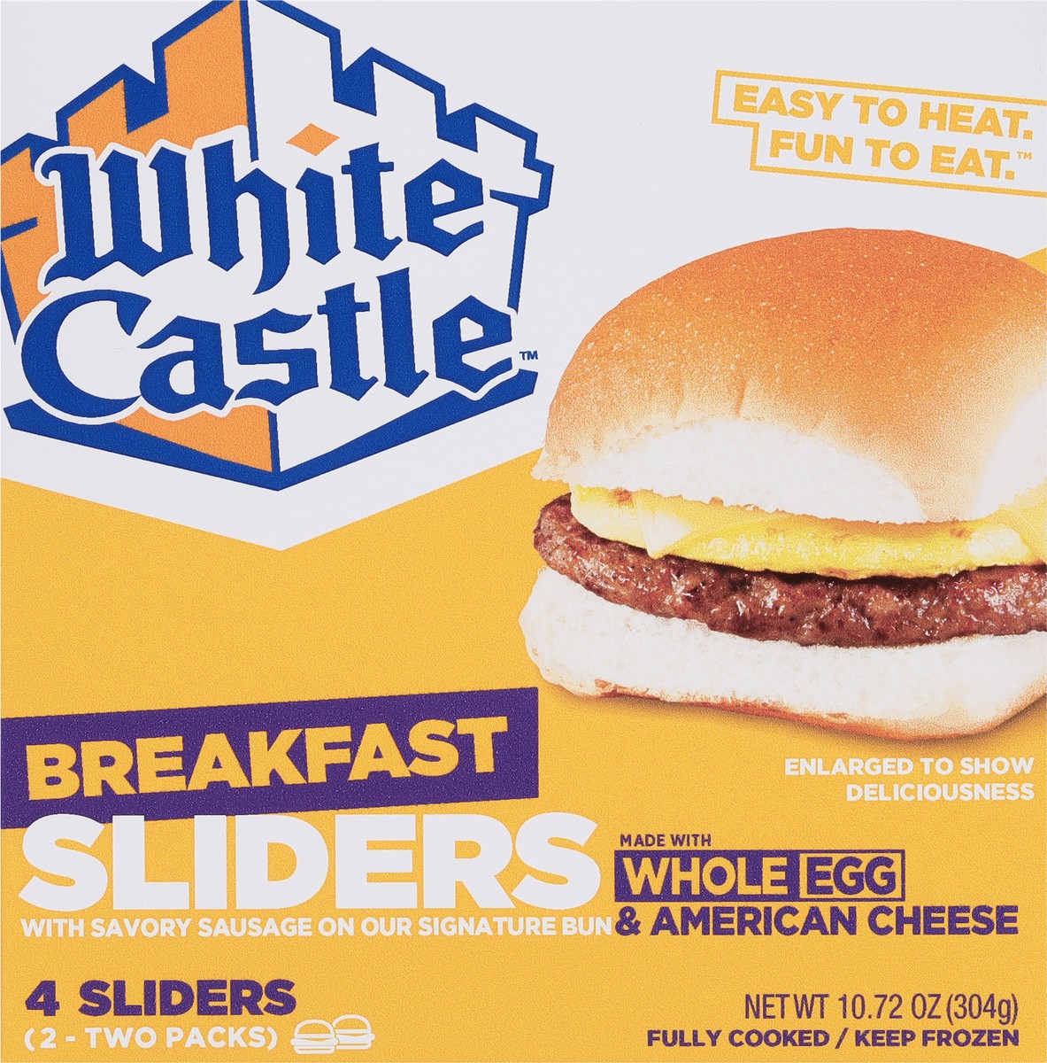 slide 6 of 9, White Castle Sausage Egg Cheese Slid, 4 ct