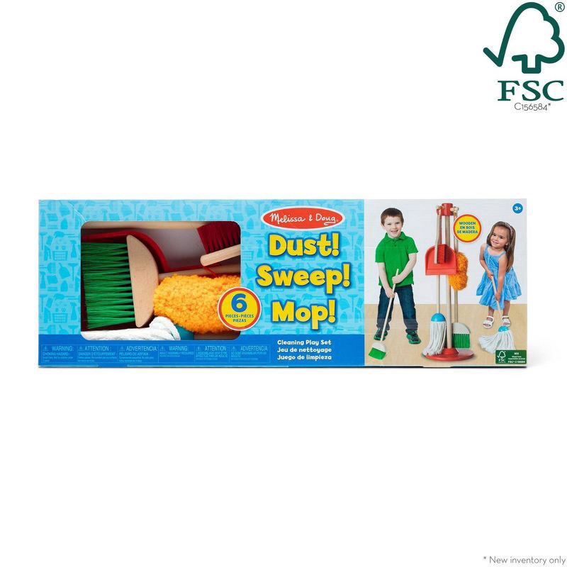 slide 4 of 9, Melissa & Doug Let's Play House! Dust, Sweep & Mop 6pc Set, 1 ea
