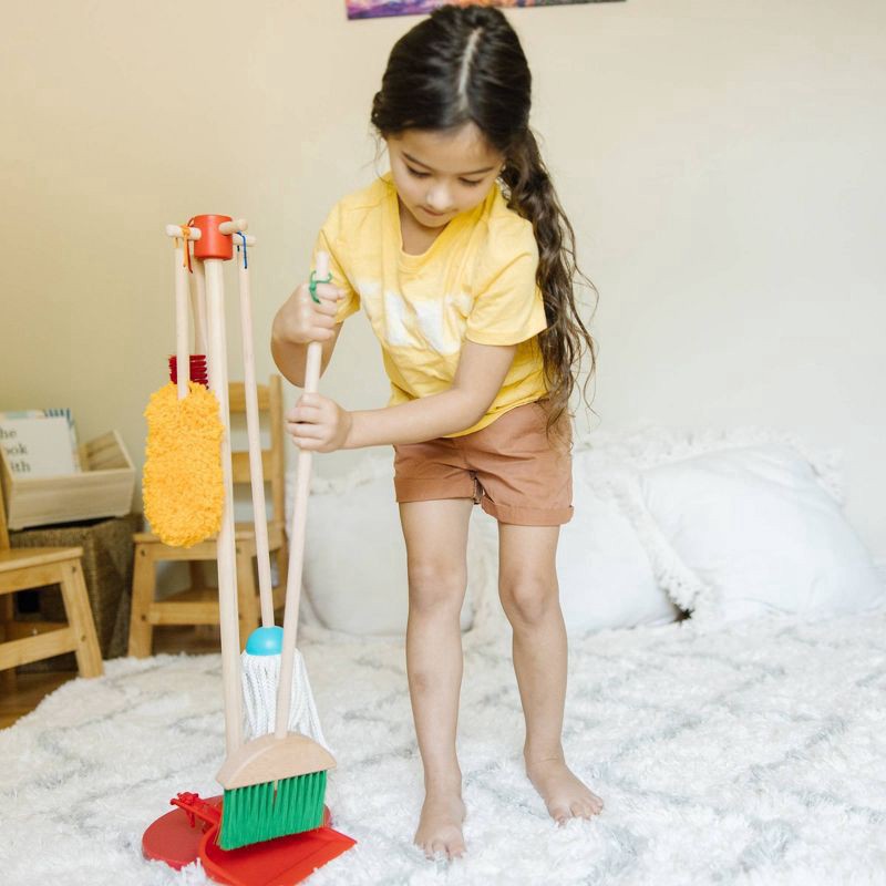 slide 5 of 9, Melissa & Doug Let's Play House! Dust, Sweep & Mop 6pc Set, 1 ea