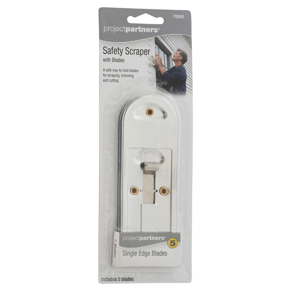 slide 5 of 9, Project Partners Safety Scraper, Single Edge Blades, 1 ct