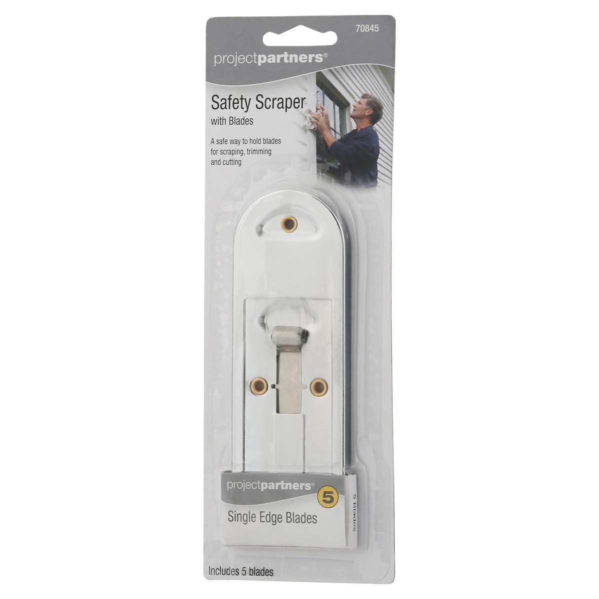 slide 6 of 9, Project Partners Safety Scraper, Single Edge Blades, 1 ct