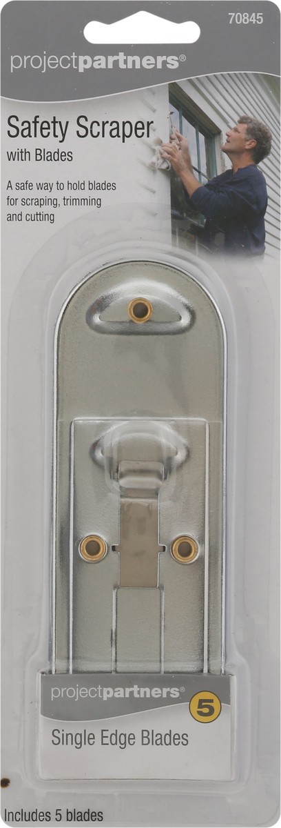 slide 7 of 9, Project Partners Safety Scraper, Single Edge Blades, 1 ct