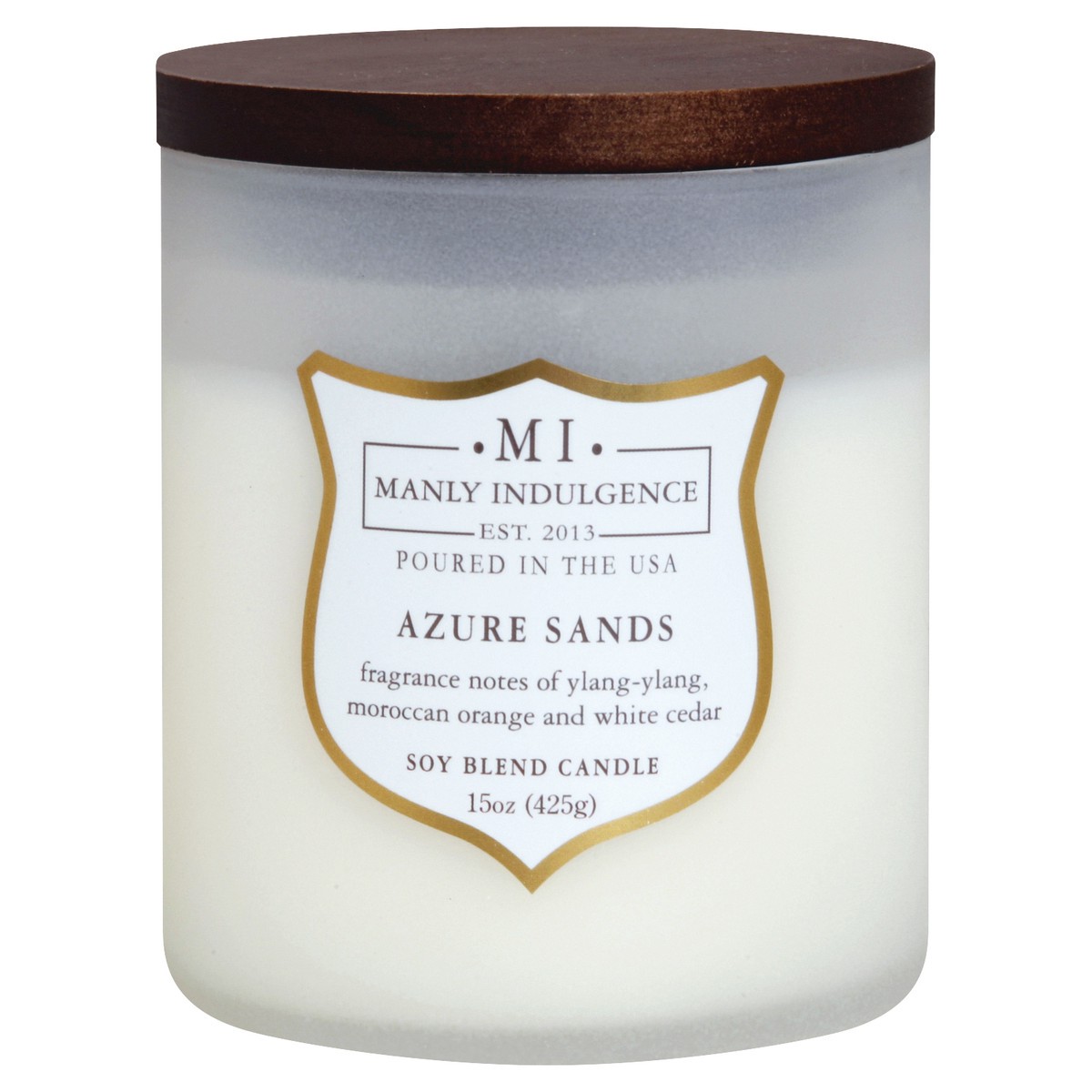 slide 2 of 3, Manly Indulgence Azure Sands Soy Blend Candle - White, 16 oz