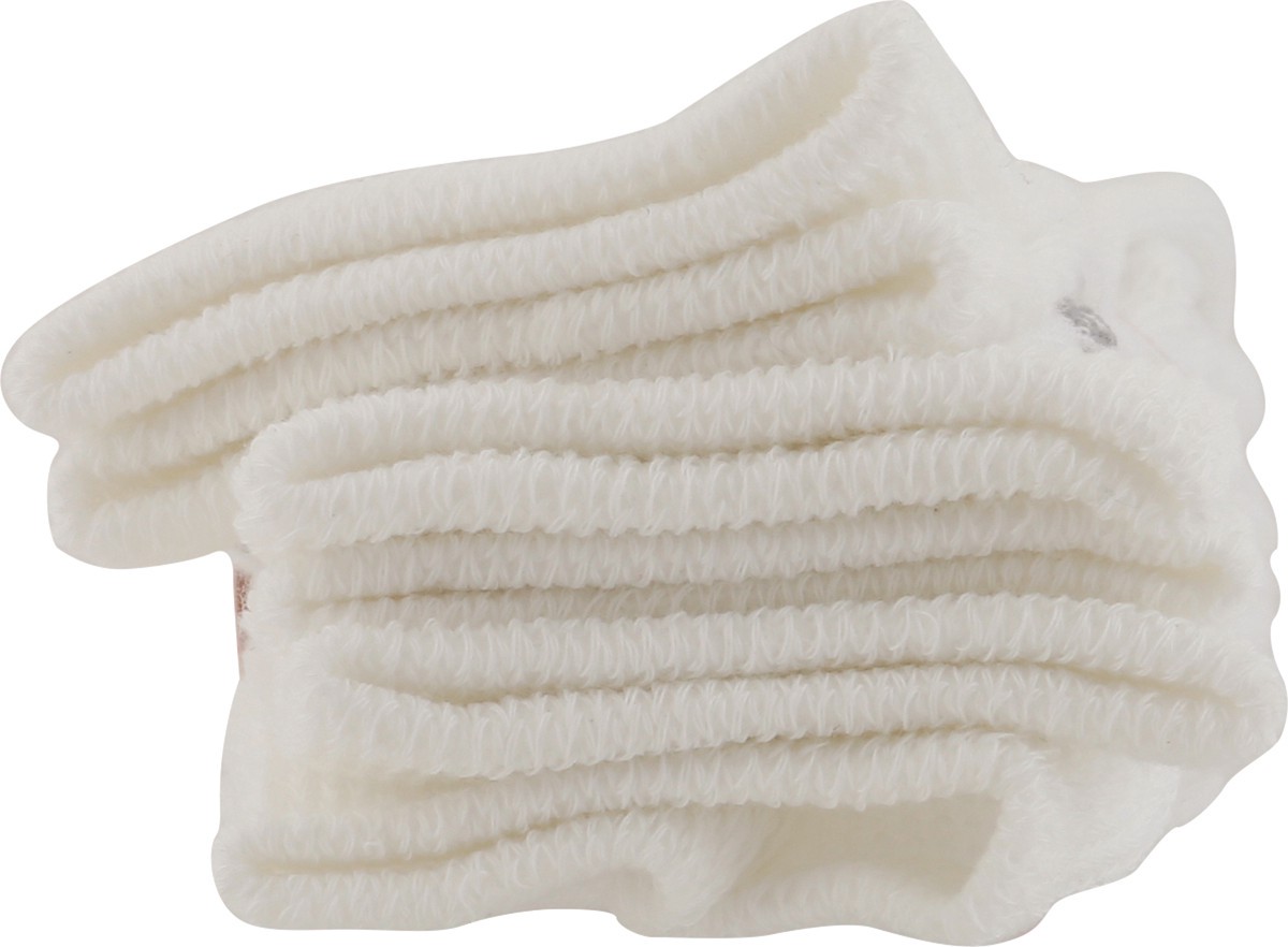 slide 4 of 9, MediPeds Unisex White Cushioned Non-Binding Crew Socks Medium 3 ea, 3 ct