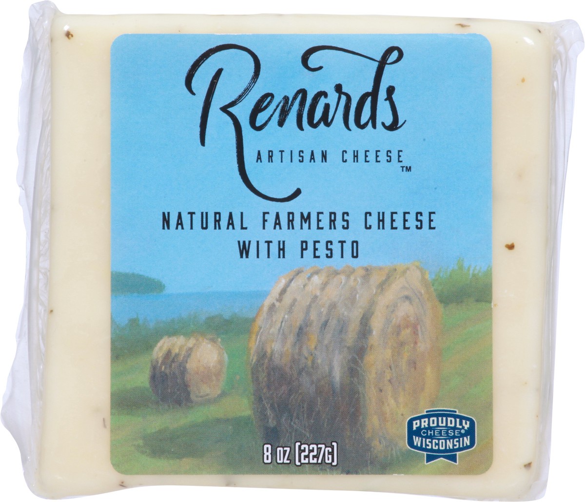 slide 3 of 9, Renards Artisan Cheese with Pesto 8 oz, 8 oz