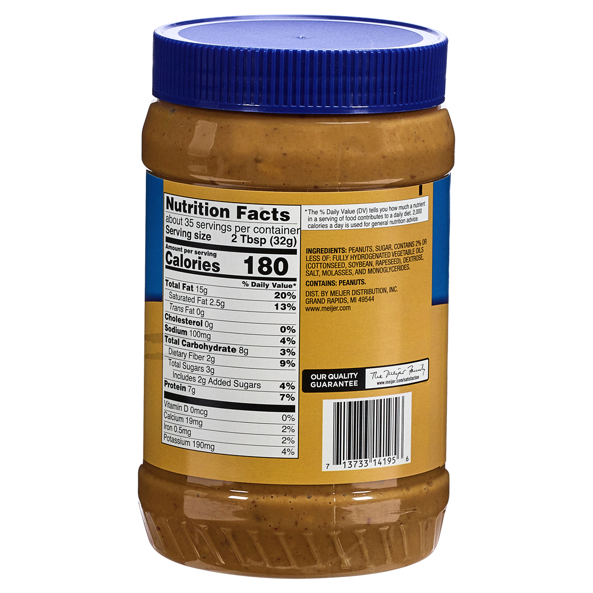 slide 2 of 2, Meijer Crunchy Peanut Butter, 40 oz