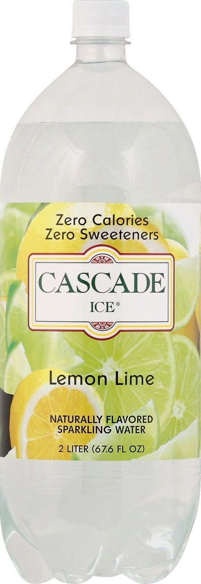 slide 2 of 4, Cascade Ice Lemon Lime Sparkling Water - 2 liter, 2 liter