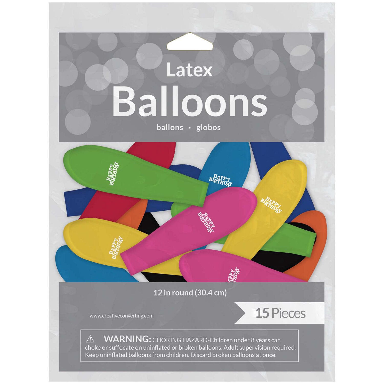 slide 1 of 1, Rainbow Balloons 12-Inch Latex Balloons, Assorted Colors, 15 Ct, 15 ct