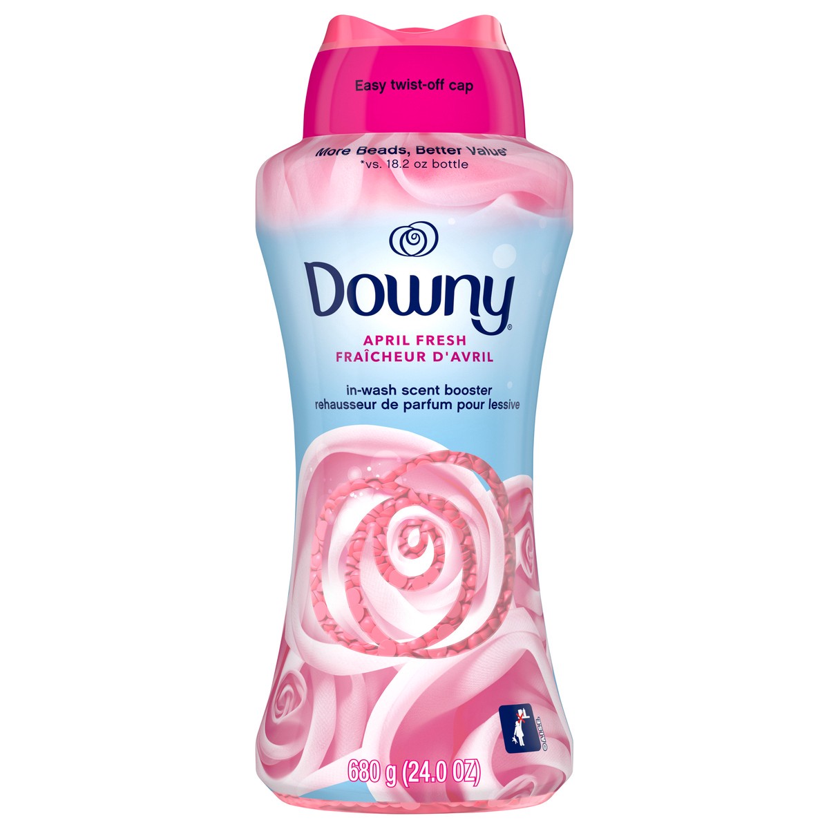 slide 5 of 7, Downy April Fresh In-Wash Laundry Scent Booster Beads, 24 oz, laundry scent beads, Long-lasting Freshness, 1.5 lb