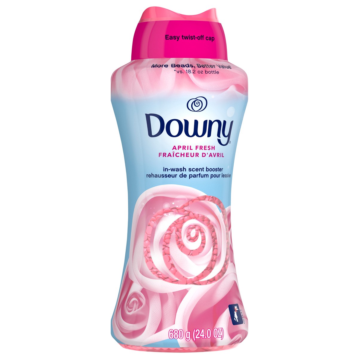 slide 2 of 7, Downy April Fresh In-Wash Laundry Scent Booster Beads, 24 oz, laundry scent beads, Long-lasting Freshness, 1.5 lb