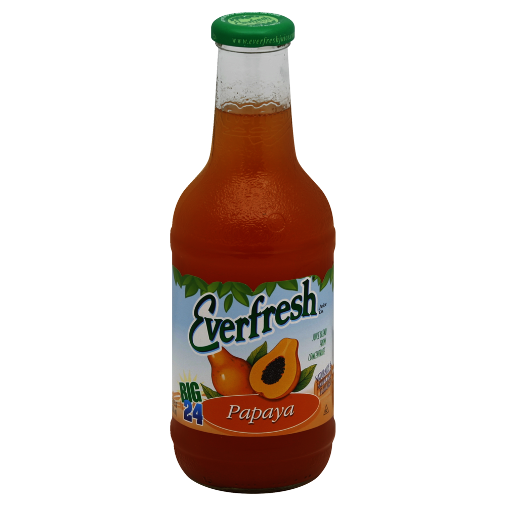 slide 1 of 4, Everfresh Papaya Juice, 24 oz