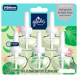 Glade PlugIns Scented Oil Refills - Lush Greens & Water Lotus - 5 count 3.35 oz