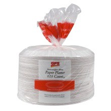 slide 1 of 1, GFS Oval Fiber Platter, 125 ct