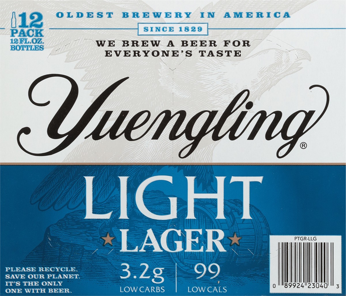 slide 9 of 9, Yuengling Light Lager Beer 12 - 12 fl oz Bottles, 12 ct; 12 oz