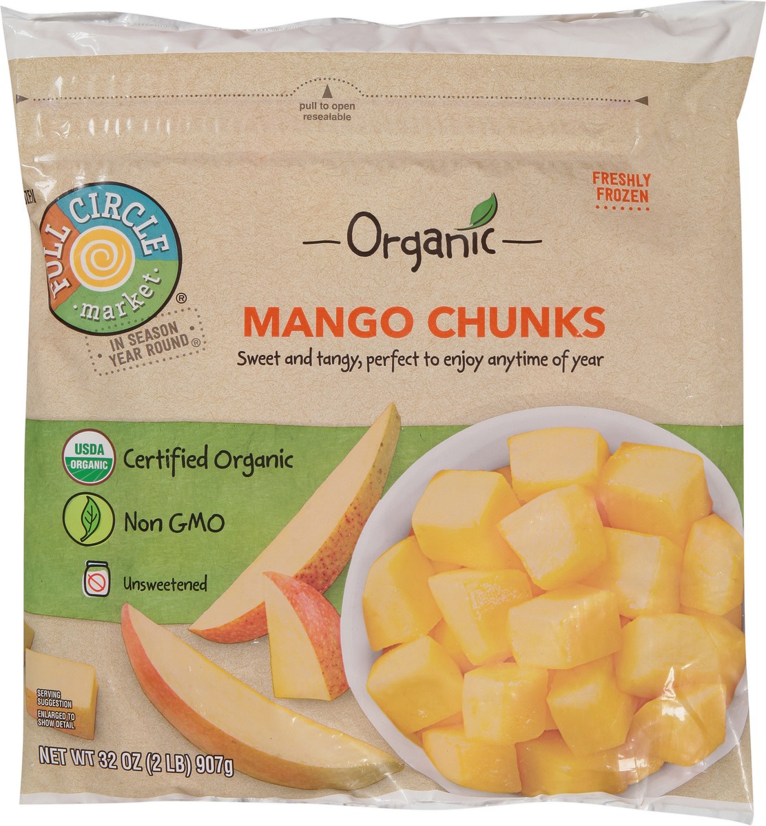 slide 4 of 14, Full Circle Market Organic Mango Chunks 32 oz, 1 ct