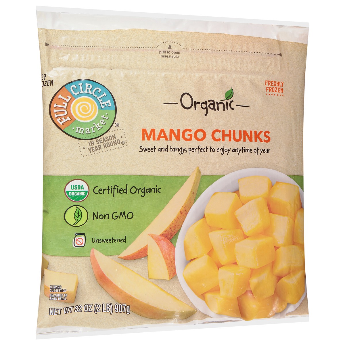 slide 10 of 14, Full Circle Market Organic Mango Chunks 32 oz, 1 ct