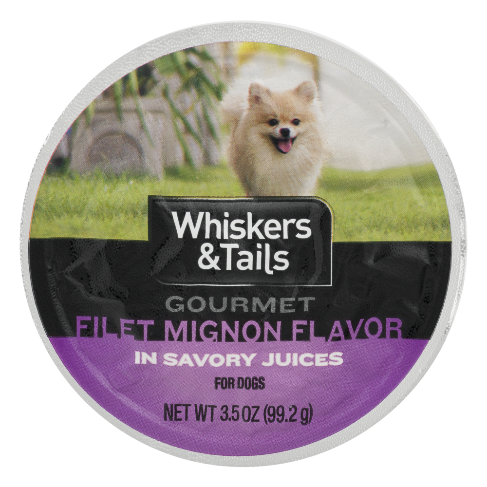 slide 1 of 1, Whiskers & Tails Gourmet Filet Mignon Flavor For Dogs, 3.5 oz