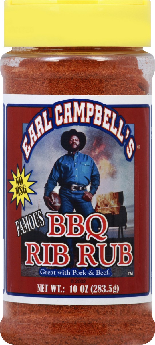 slide 5 of 6, Earl Campbell's Rib Rub, Famous BBQ, 10 oz