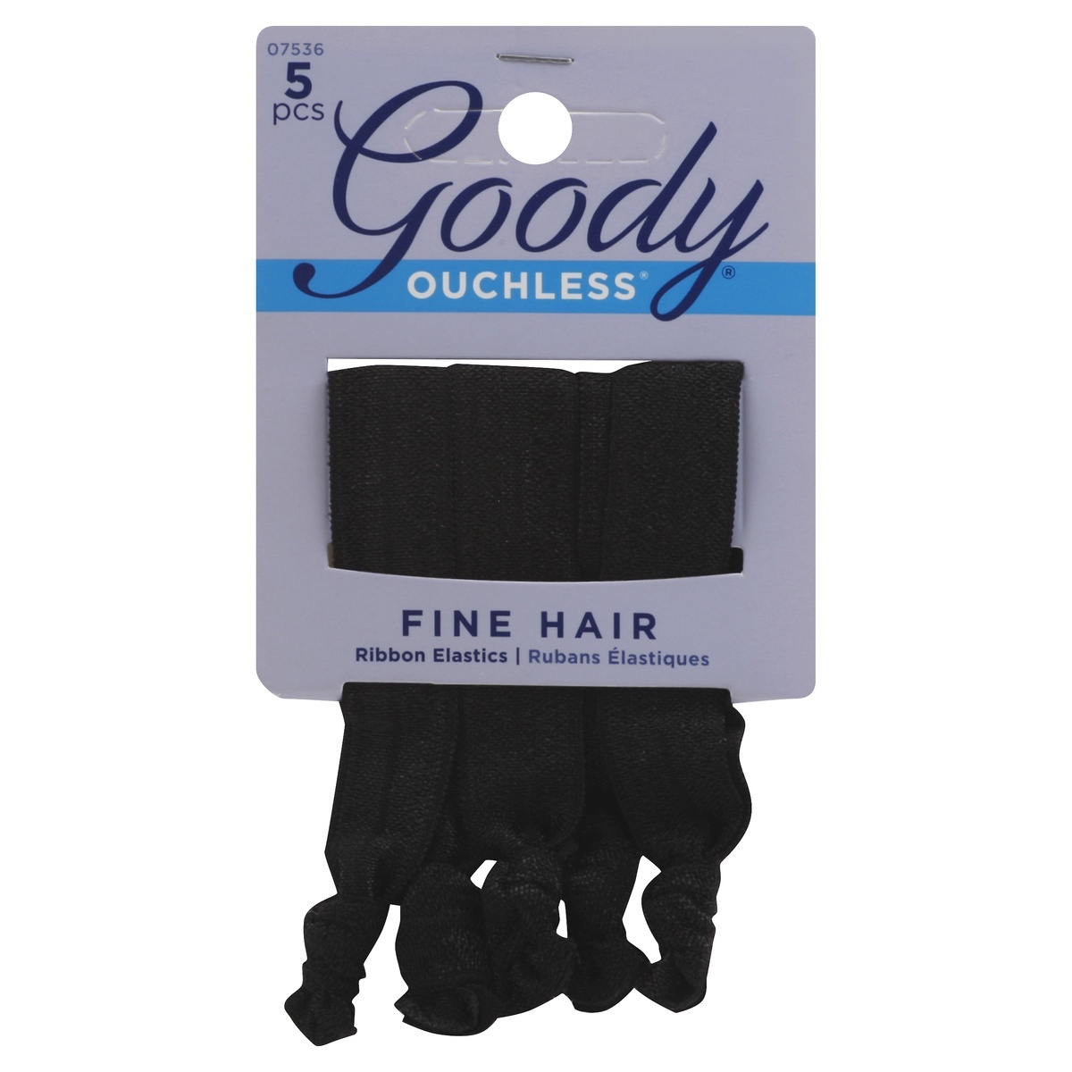 slide 1 of 1, Goody Black Ribbon Elastics, 5 ct