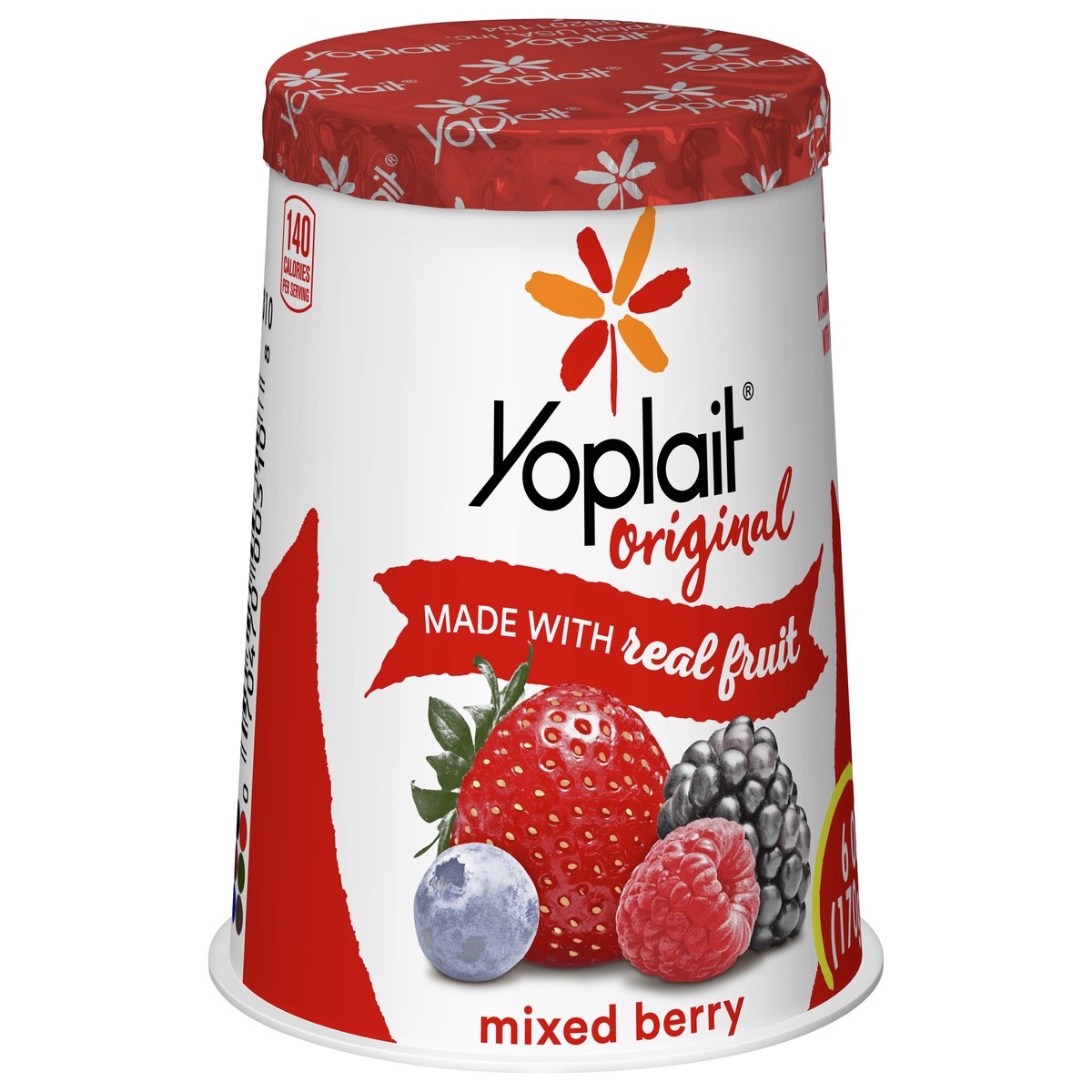 slide 2 of 9, Yoplait Original Mixed Berry Low Fat Yogurt, 6 OZ Yogurt Cup, 6 oz