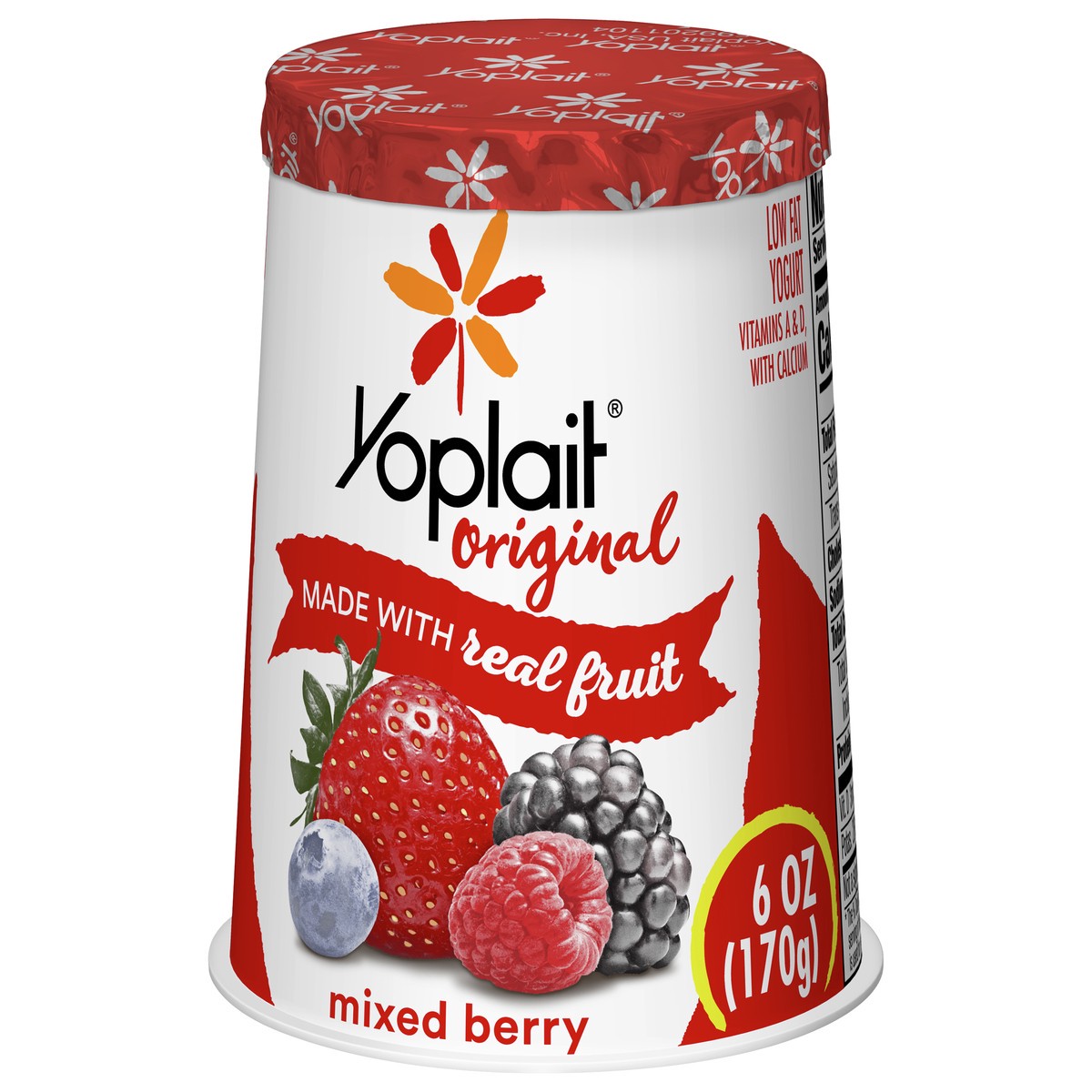 slide 3 of 9, Yoplait Original Mixed Berry Low Fat Yogurt, 6 OZ Yogurt Cup, 6 oz