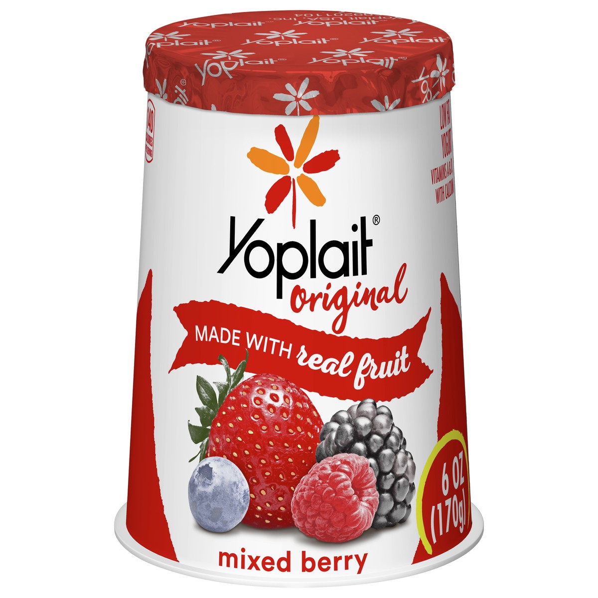 slide 1 of 9, Yoplait Original Mixed Berry Low Fat Yogurt, 6 OZ Yogurt Cup, 6 oz