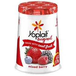 Yoplait Original Mixed Berry Low Fat Yogurt, 6 OZ Yogurt Cup