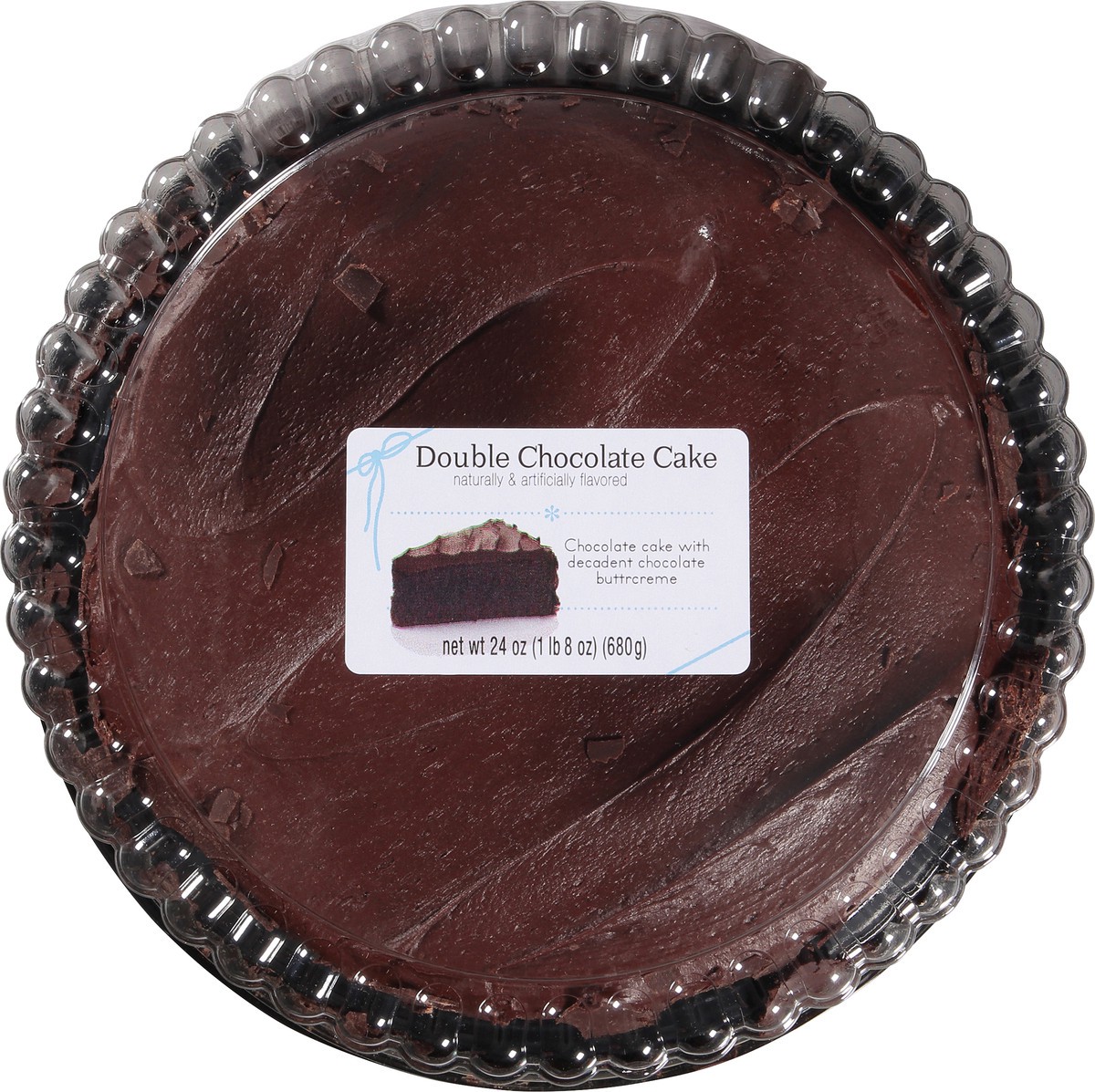 slide 6 of 7, Rich's 8" Single Layer Double Chocolate Cake 24 oz. Clam Shell, 24 oz