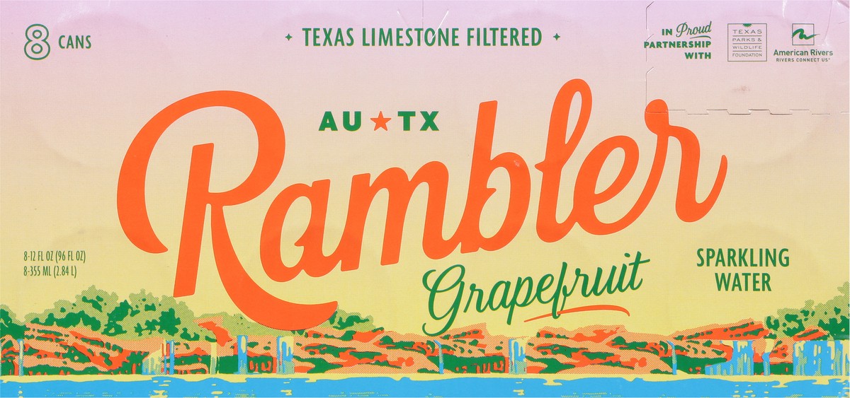 slide 7 of 15, Rambler Grapefruit Sparkling Water Can - 8 ct, 8 ct