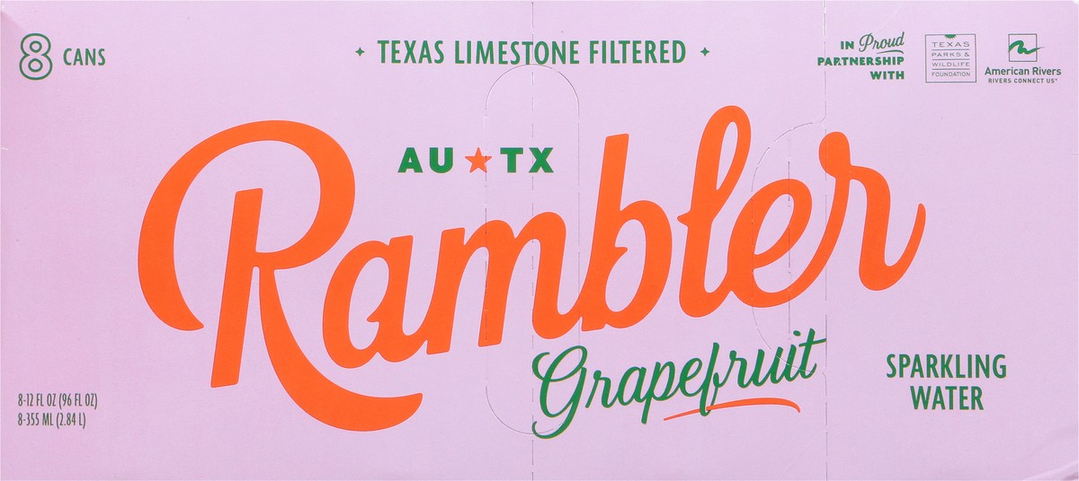 slide 9 of 15, Rambler Grapefruit Sparkling Water Can - 8 ct, 8 ct