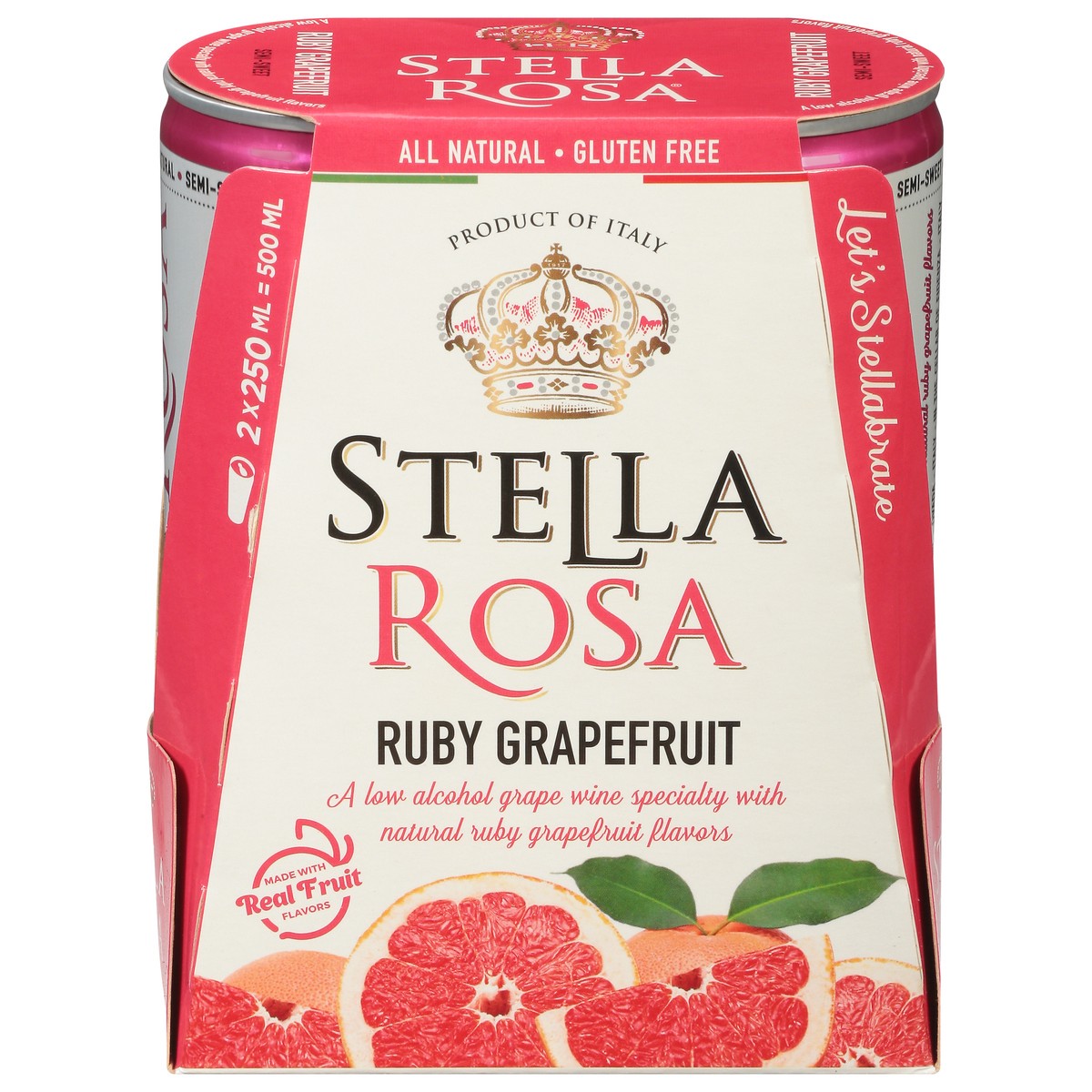 slide 1 of 10, Stella Rosa Ruby Rose Grapefruit Semi-Sweet Rose Wine 2Pk/250 ml, 250 ml