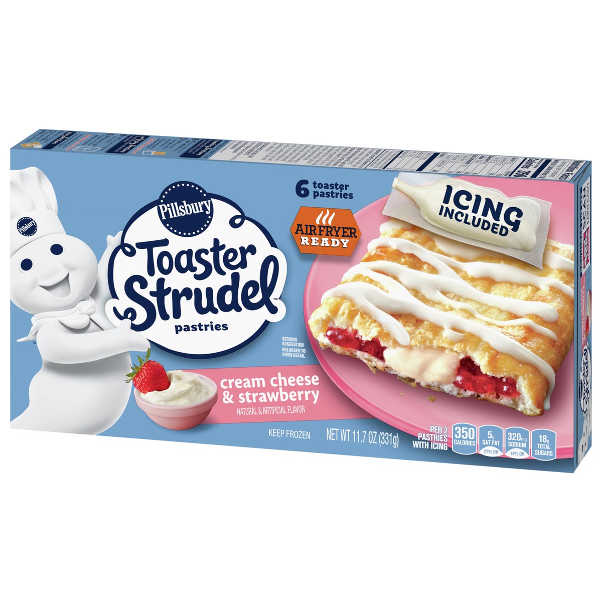 slide 10 of 13, Toaster Strudel Pastries, Cream Cheese & Strawberry, 6 ct, 11.7 oz, 6 ct