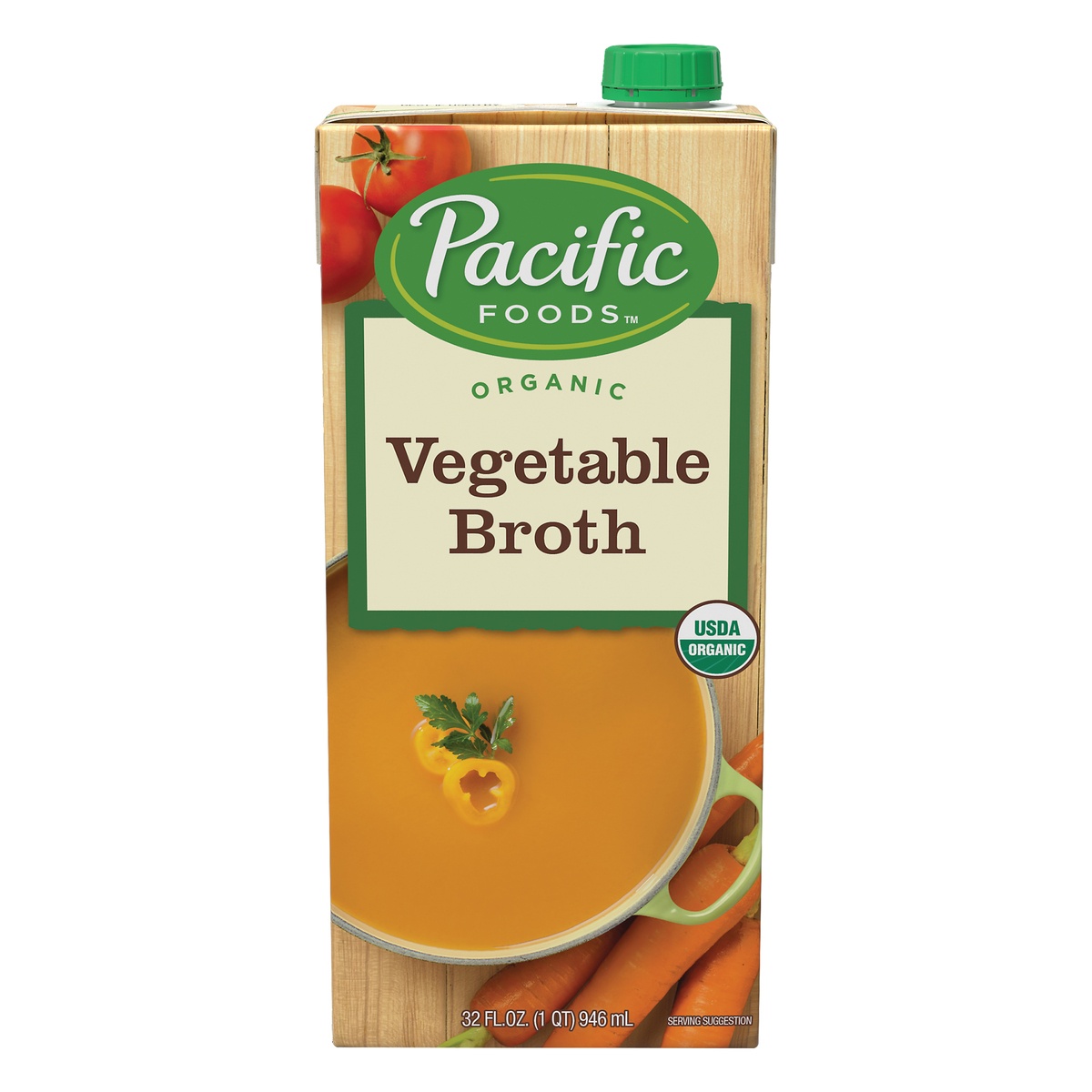 slide 1 of 9, Pacific Foods Vegetable Broth Organic, 32 fl oz