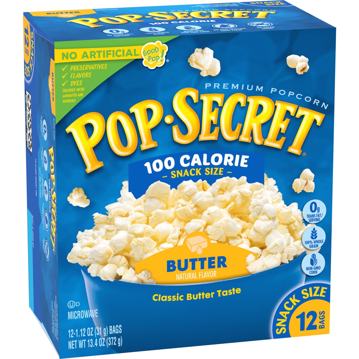 slide 2 of 11, Pop-Secret 100 Calorie Snack Size Butter Popcorn, 12 ct; 1.12 oz