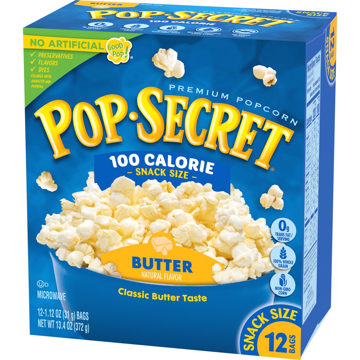 slide 3 of 11, Pop-Secret 100 Calorie Snack Size Butter Popcorn, 12 ct; 1.12 oz