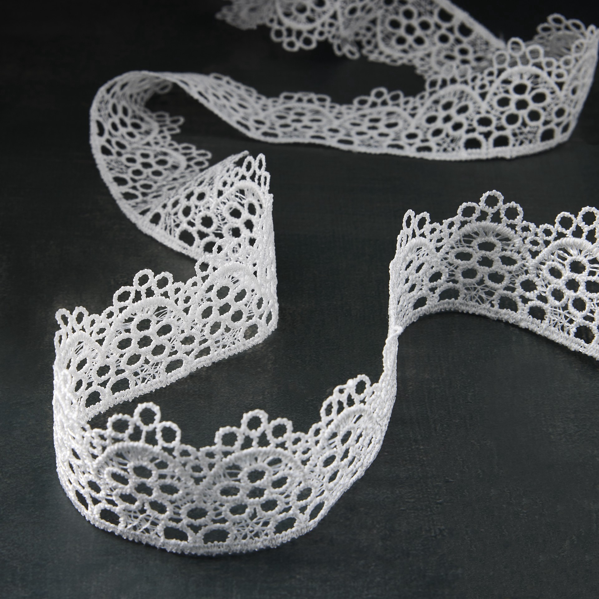 slide 2 of 4, 1.5" X 3yd. Lace Flower Ribbon By Celebrate It, 1.6 in x 3 yd