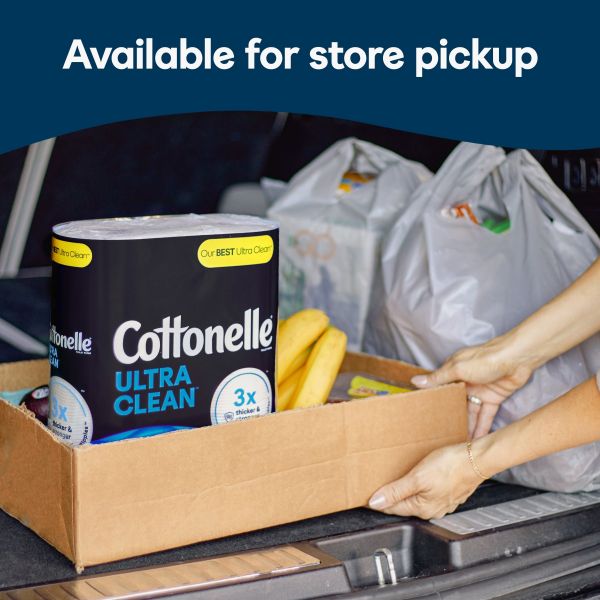 slide 3 of 29, Cottonelle Ultra Clean Toilet Paper, Strong Toilet Tissue, 6 Mega Rolls (6 Mega Rolls = 24 Regular Rolls), 284 Sheets Per Roll, 6 ct