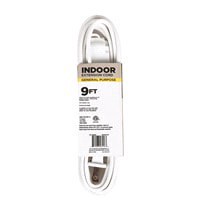 slide 3 of 9, 16/2 SPT-2 3 Outlet Indoor Extension Cord, White, 9 ft