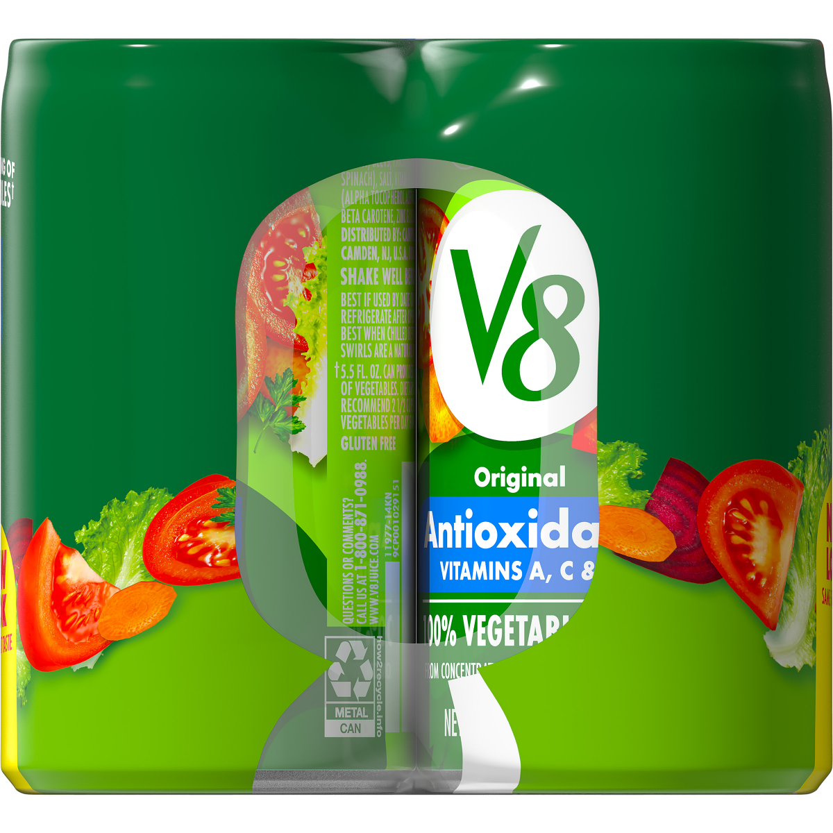 slide 17 of 29, V8 Original Essential Antioxidants 100% Vegetable Juice, 44 oz